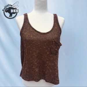 Andrea Jovine marled black and yellow tank top s